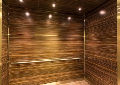 Elevator in Brown Stripe Interiors