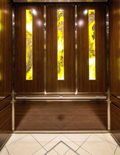 Elevator Interior - Golden Strips